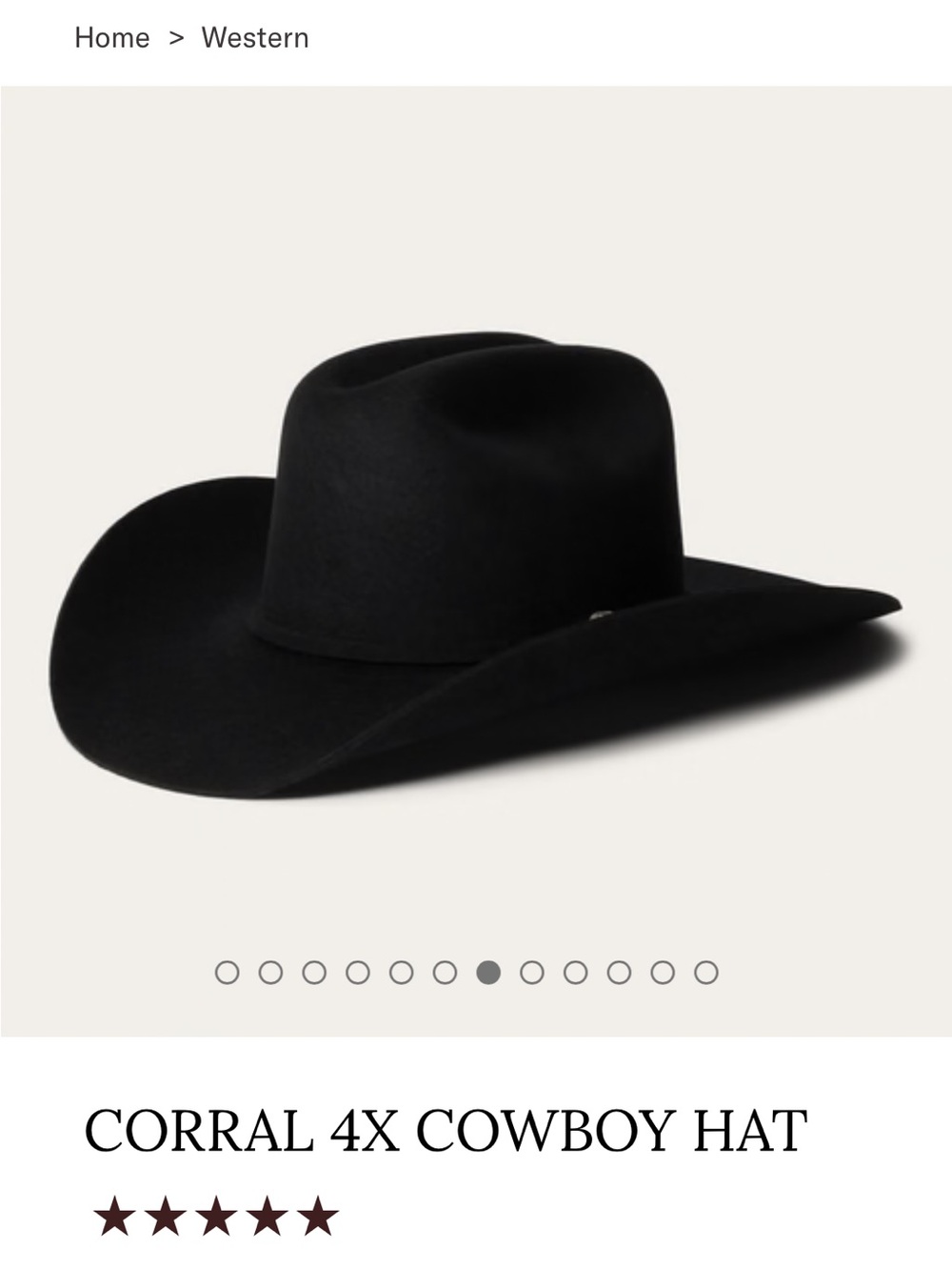 Stetson Corral 4X Cowboy Hat - Black